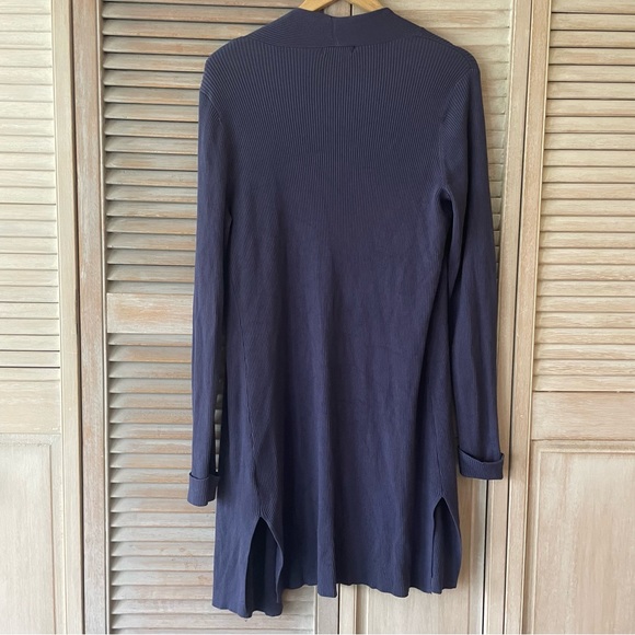 RW&CO blue long sleeve ribbed knit cardigan size:L - Picture 6 of 7